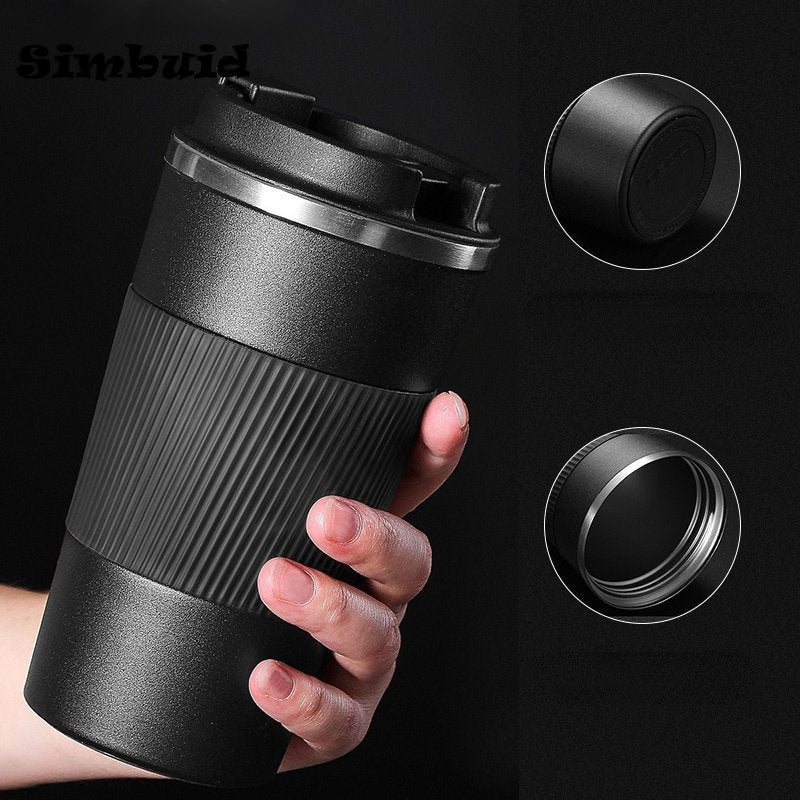 380/510ml Stainless Steel Coffee Thermal Non-slip Travel Car Bottle –  Linions