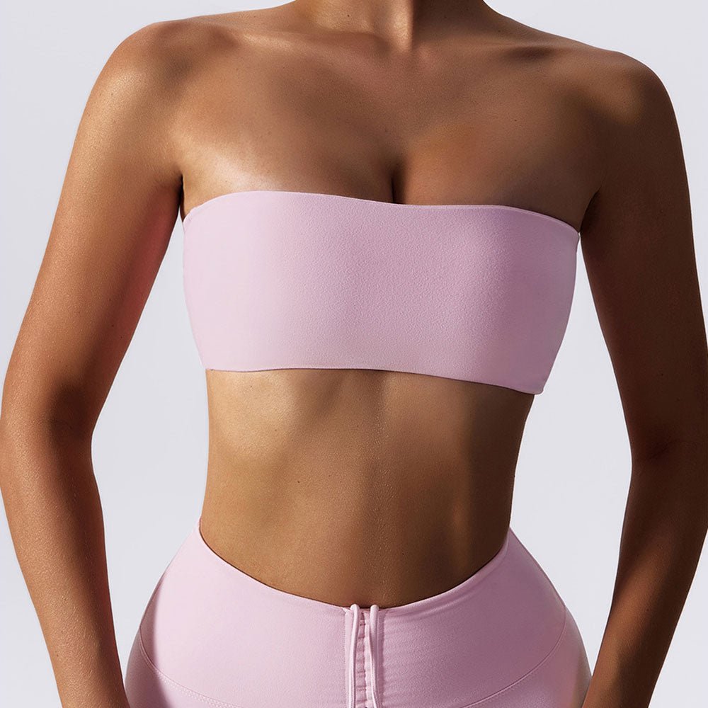 Sexy Strapless Tube Top Crop Bustier For Women Sports Chest