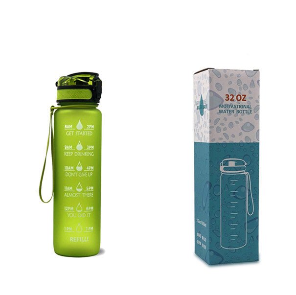 Primula Set of (2) 32-oz Motivational Water Bottle W Sleeve ,Mint