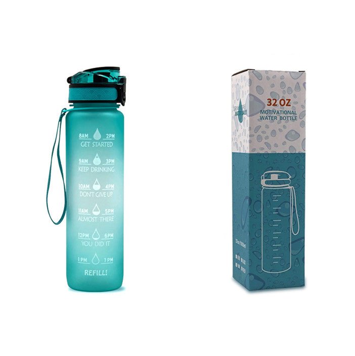 Motivational Plastic Water Bottle With Time Marker Sport 1L Men
