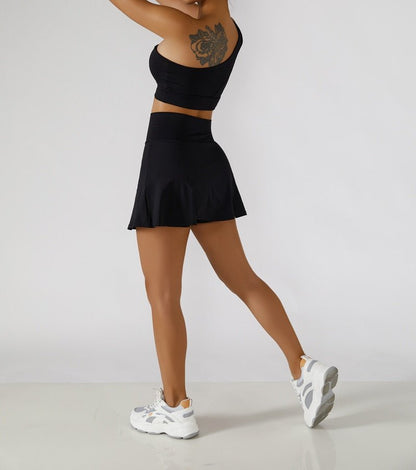 2 Piece Tennis Suit Women Sport Set Gym Clothing Workout Running Set Fitness Yoga Set Women Seamless Leggings Sports Bra +Shorts - Linions