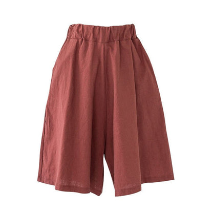 Linen short pants, linen shorts women, summer linen hot pants, elastic –  lijingshop