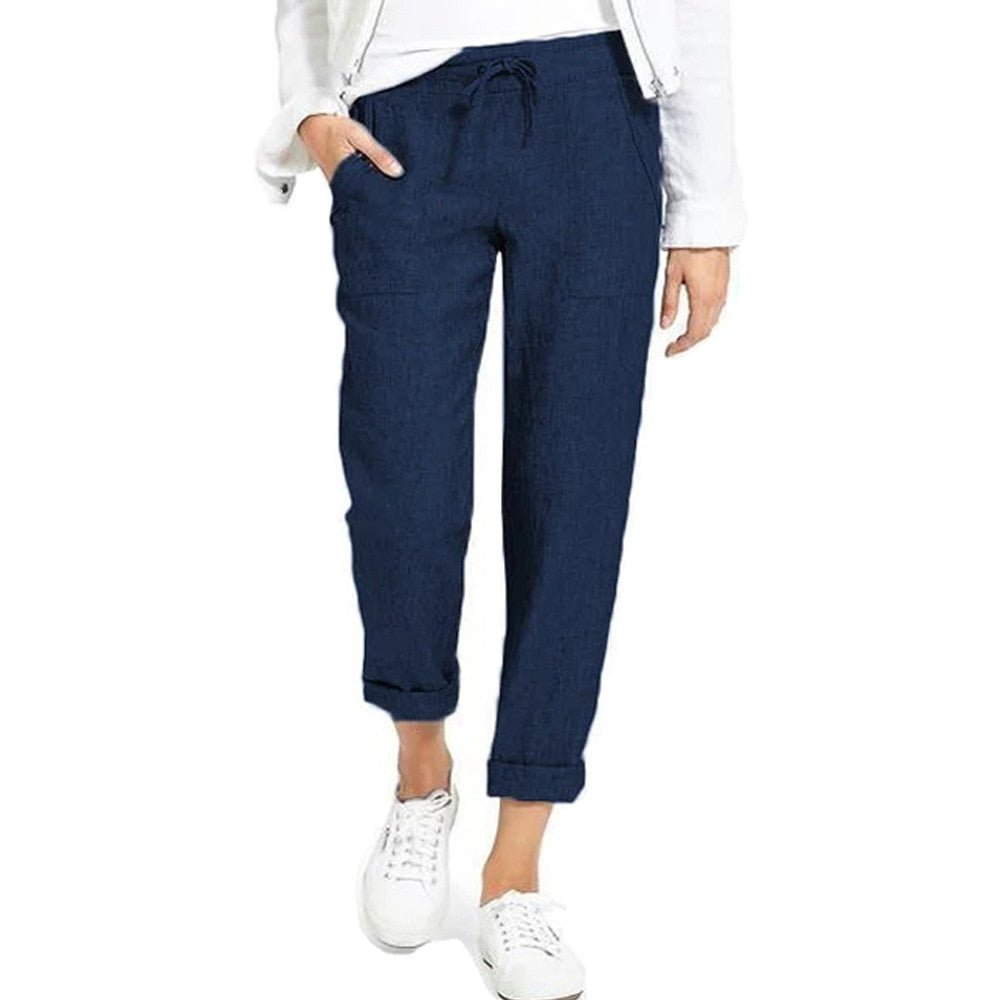 Organic Beige High Waist Harem Cotton Linen Pants Summer | Cotton pants  women, Linen pants outfit, Cotton dress pants
