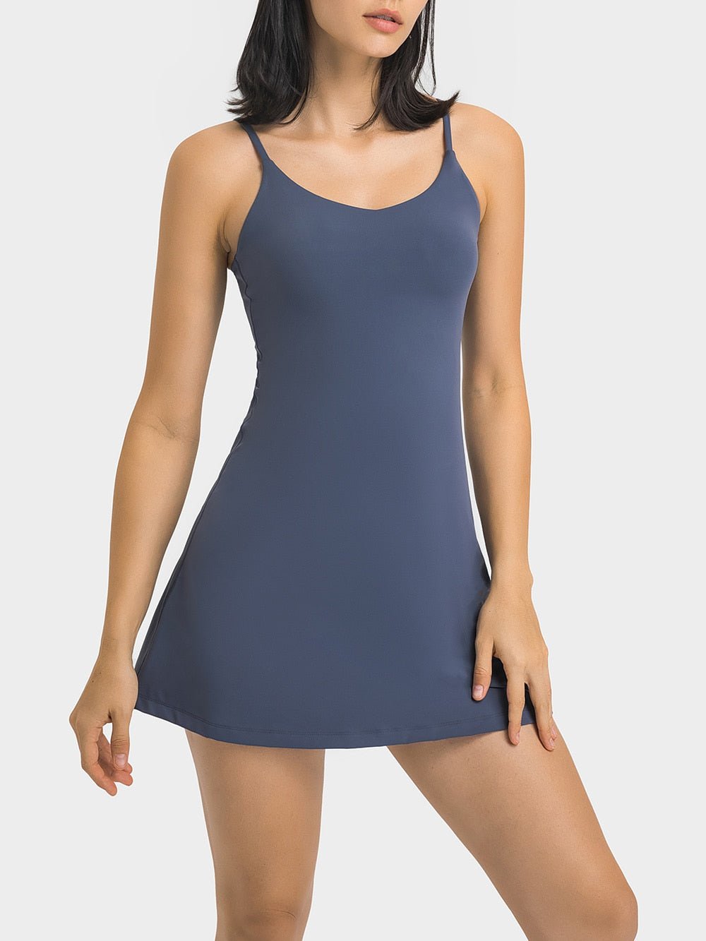 Cheap Womens Tennis Dress Workout Mini Dress With Built In Bra And