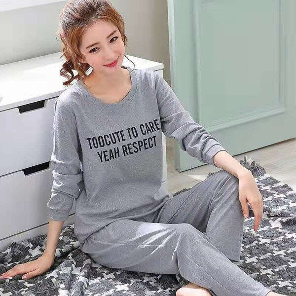 4XL Pajamas Sets For Women Pyjama Long Sleeve Cotton Sleepwear Female Winter Spring Pyjamas Home Clothes Homewear - Linions