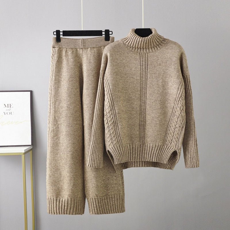 Casual Turtleneck Sweater+Pants - Linions
