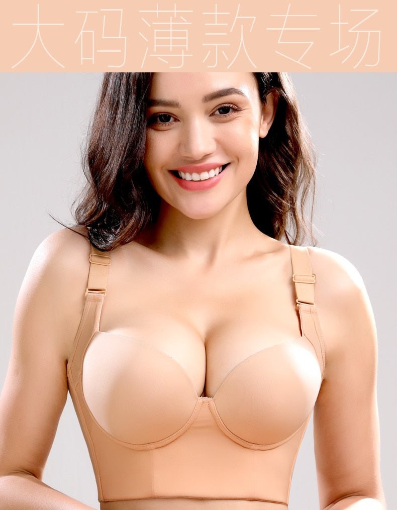 Fashion Deep Cup Bra Summer Sexy Push Up Sport Bra Breathable Plus Size