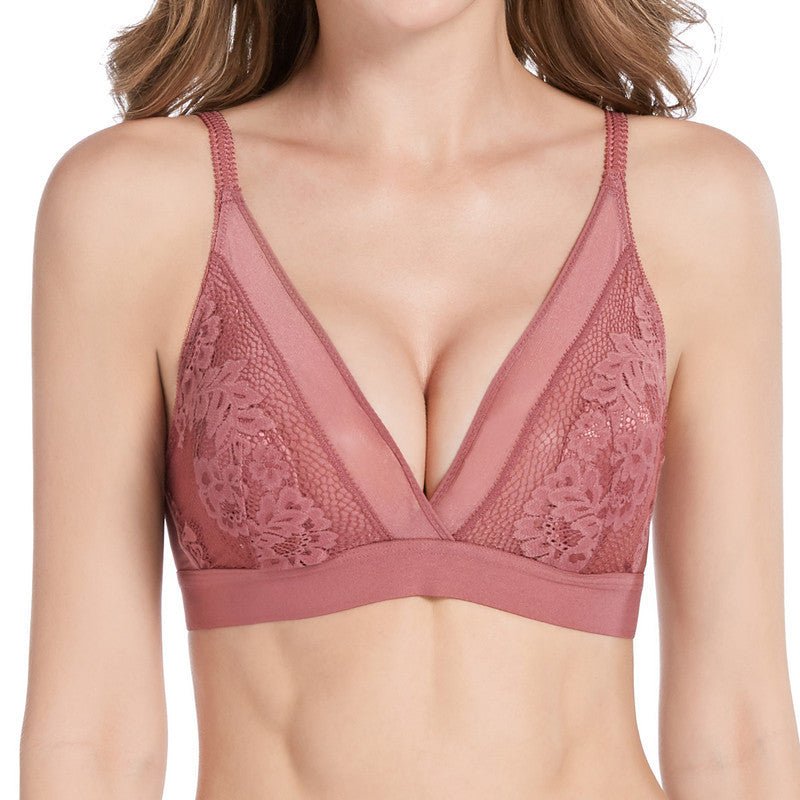 Women‘s Elegant Lace No Padding Wireless French Bralette - Sexy Lingerie  Perfection!