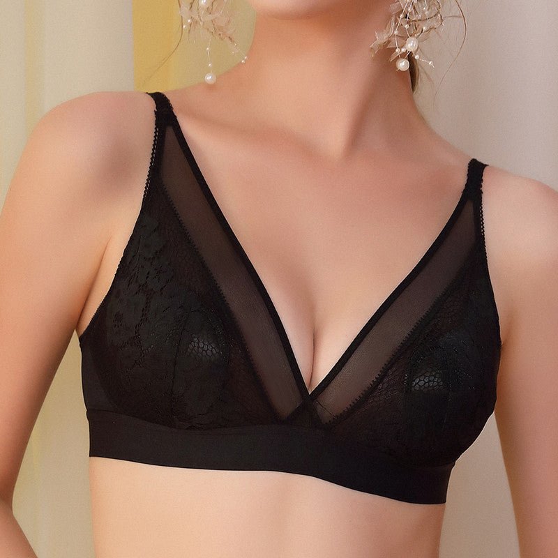 Spaghetti Strap French Triangle Cup Bras for Women Wireless