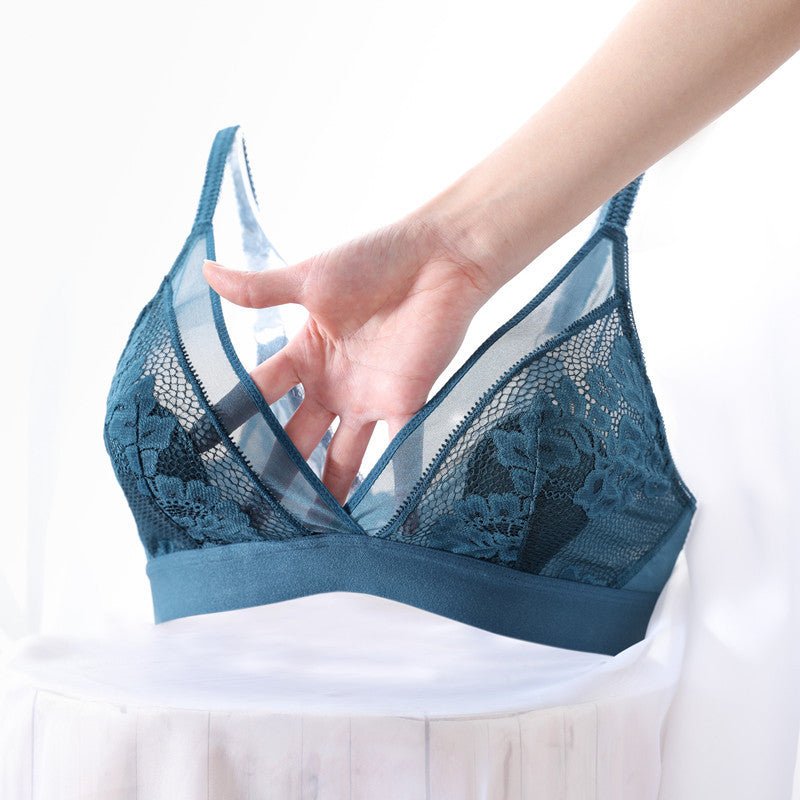 Bralette French Triangle Cup Bras for Women Comfort Cotton Bra Girl Summer  Thin Soft Sexy Push