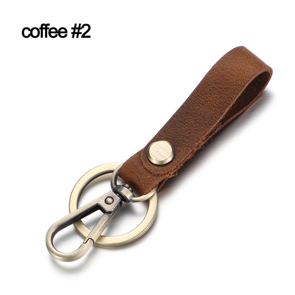 Genuine Leather Pocket For Car Keys Ring Clip Mini Purse Holder Real Cowhide Keychain Women Men Accessories Handmade 2019 Gift - Linions