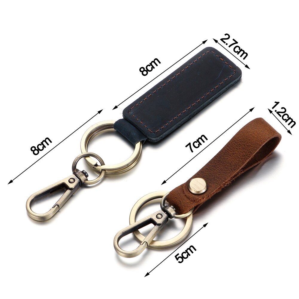 genuine leather pocket for car keys ring clip mini purse holder real cowhide keychain women men accessories handmade 2019 gift 882655