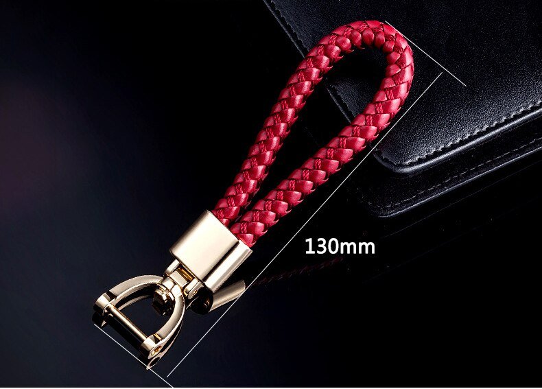 Fashion Car Key Holder Key Rings Key Chain Hand Woven Horseshoe