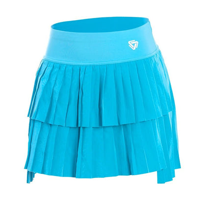 High Waist Double Layer Pleated Skort (with pocket) - Linions