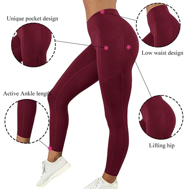 Women's High Waist Push Up Leggings, Ankle Length Tights that are