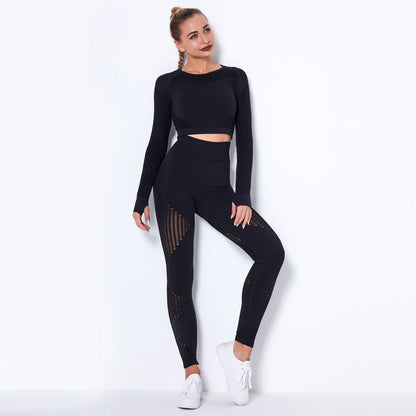  YOFIT Exercise Outfits for Women 2 Pieces Seamless Yoga Outfits Gym  Crop Top and Leggings Set Black Tracksuits 2 Piece : Clothing, Shoes &  Jewelry