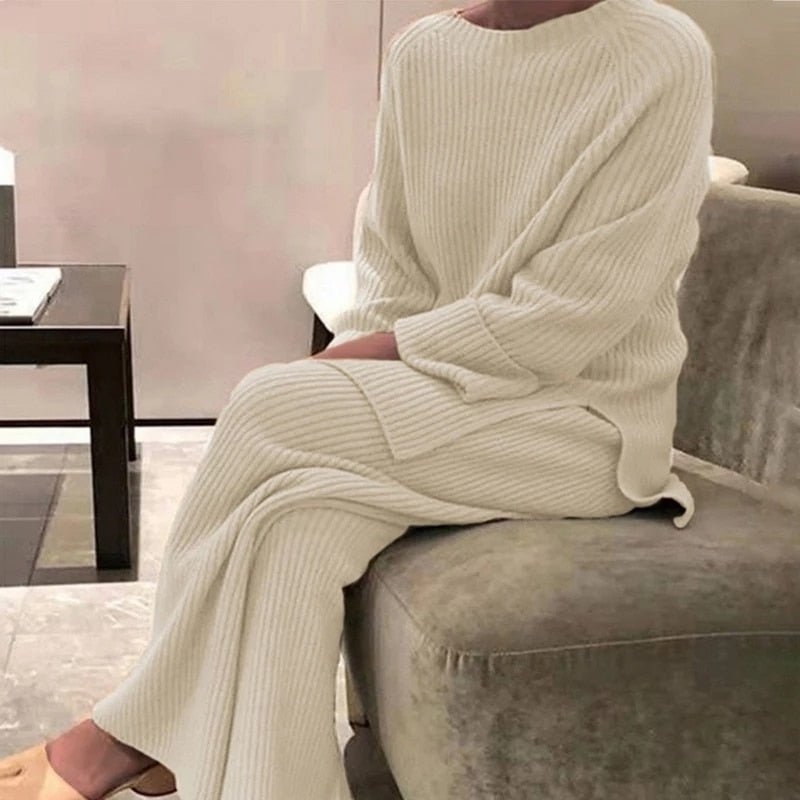 Knit Jumper and Culottes Loungewear Set