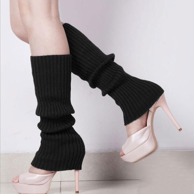 Knitted Winter Leg Warmers (Ribbed) - Linions