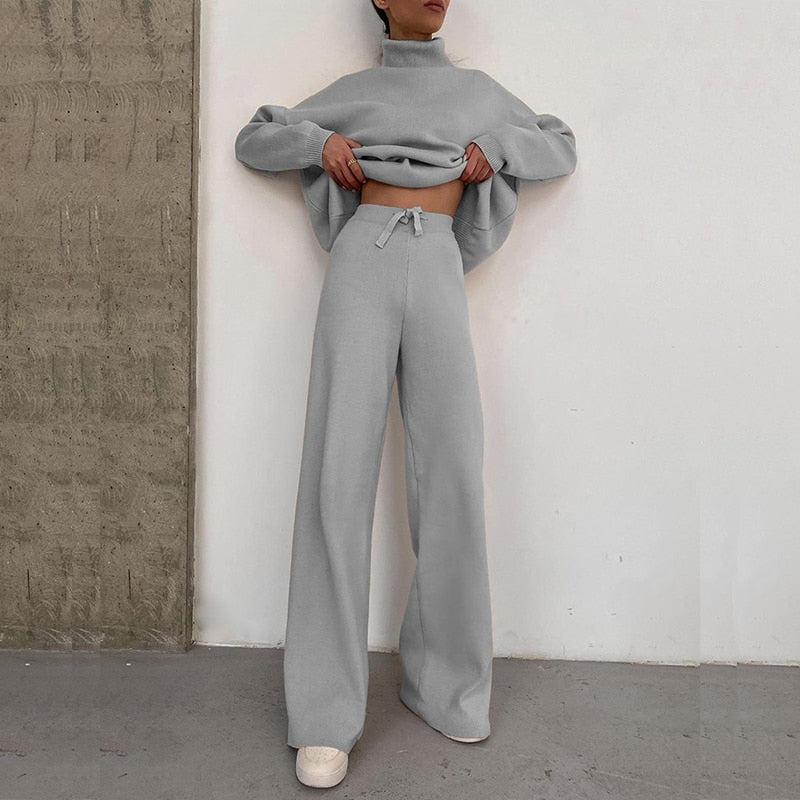 Womens Fuzzy Fleece Two Piece Set With Turtleneck And Trousers Top And Pants  Winter Solid Outfit For Fashionable Tracksuit Look From Songyihao, $29.01 |  DHgate.Com