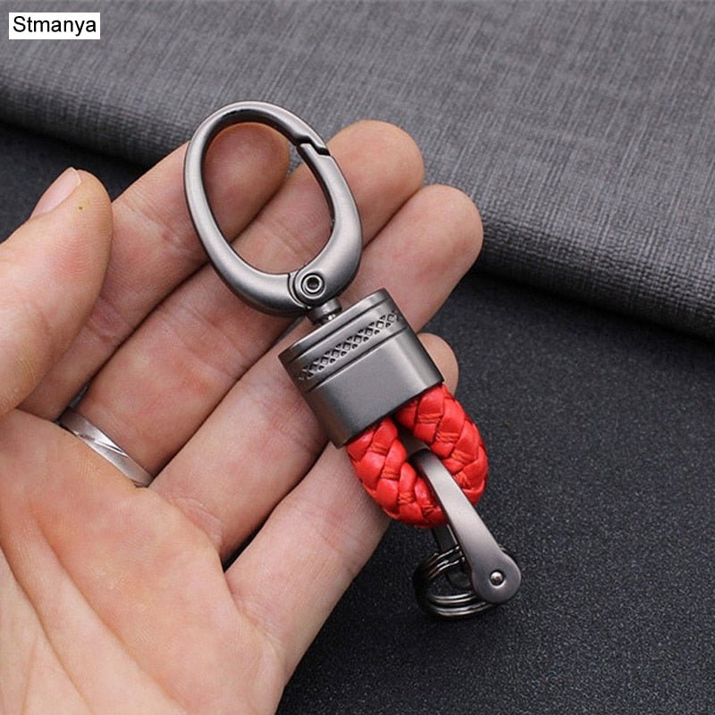 Fashion Car Key Holder Key Rings Key Chain Hand Woven Horseshoe Buckle  Keychain Car Keyring Gift Creative Auto Accessories