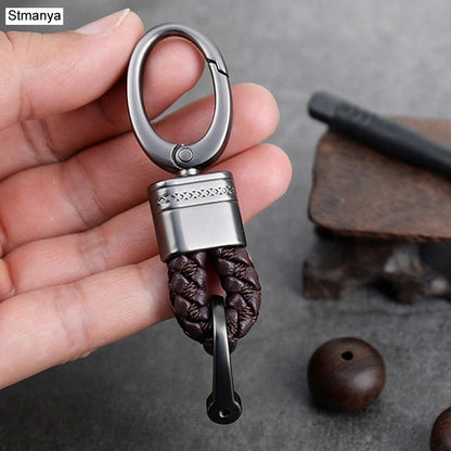 New New hand-woven leather Car Key Ring Men Women rope key chain waist key chain charm Hey Holder Gift Jewelry K2098 - Linions