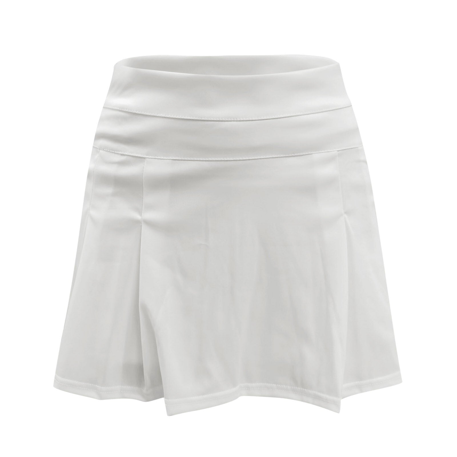 Pleated Sports Skirt (White, Black) - Linions