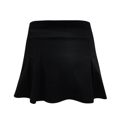 Pleated Sports Skirt (White, Black) - Linions