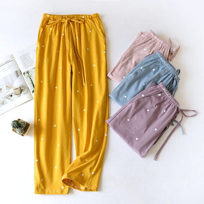 2024 Summer New Women's Pajama Pants Viscous Copper Ammonia Home Pants  Casual Sports Pants Women's Thin Loose Wide Leg Pants - AliExpress