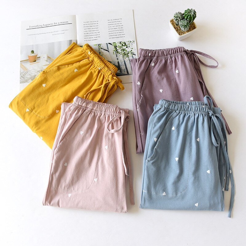 Summer New Cotton Silk Pajama Pants Women's Spring and Autumn Thin Large  Size Wide Leg Pants Outer Wear Pregnant Women Trousers - AliExpress