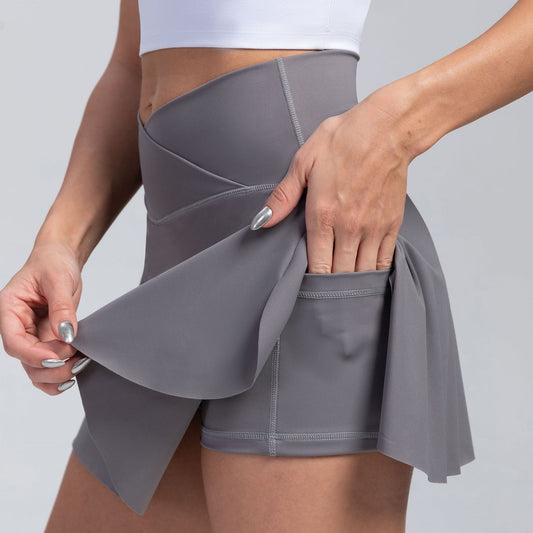Solid Side Fork Skorts (Quick Dry / with Pocket) - Linions
