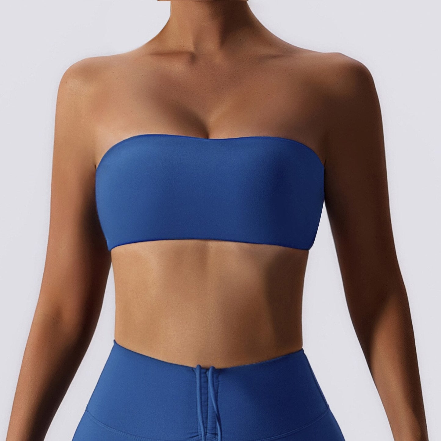 Women's Bra Wireless Thin Tube Top Big Chest Adjustable Shoulder Straps  Light Flexible Soft Against Skin Easy to Wear and Take Off Perfect for  Running Jogging Yoga Exercise Cycling,Blue,85BCD : : Clothing