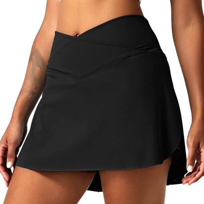 Tennis Skorts (Elastic High Waist, Quick Dry, With Pocket) - Linions