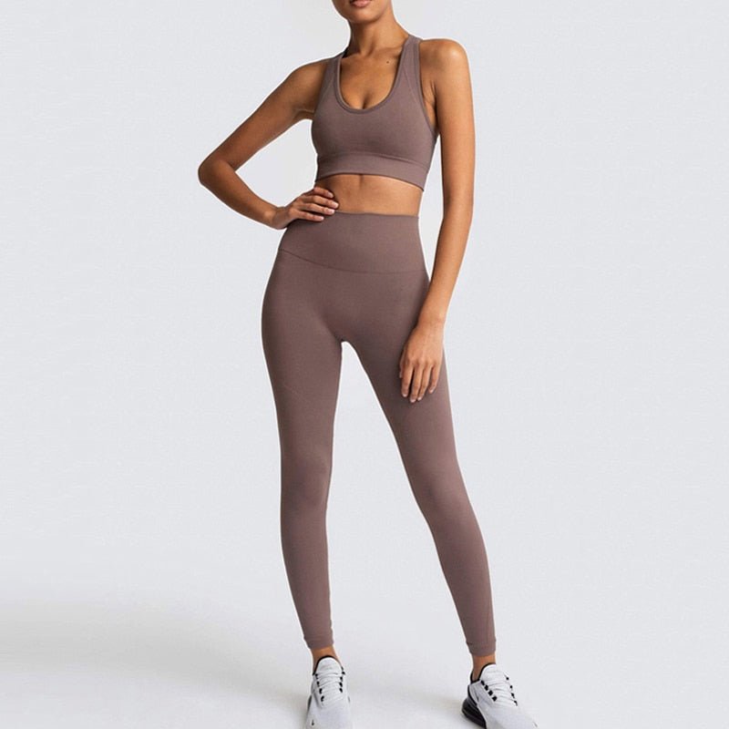 Women's Activewear Set Workout Sets 2 Piece Seamless Solid Color