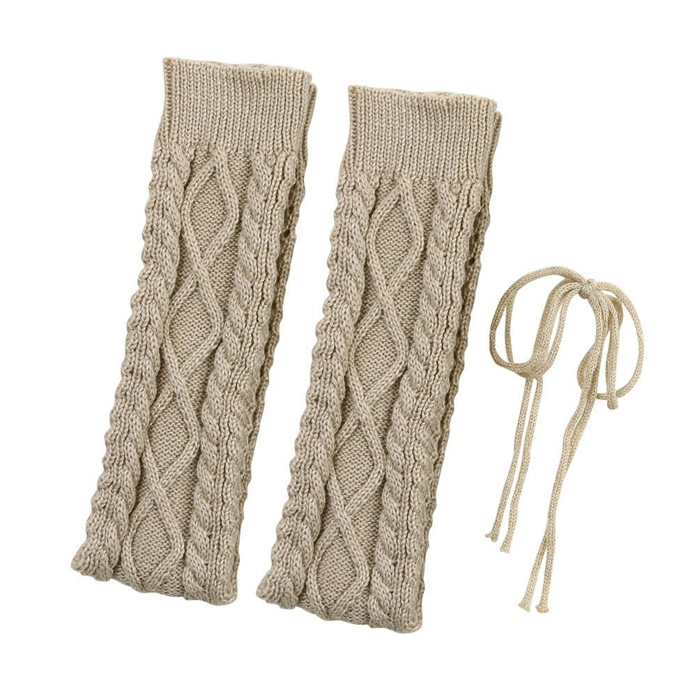 Acrylic Knit Thigh High Leg Warmers