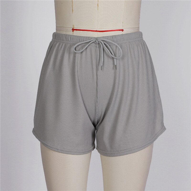 Women Loose Casual Gym Sports Sweat Shorts Pants Gray