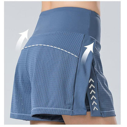 Women Tennis Shorts (High Waist, Breathable, Side Fork) - Linions